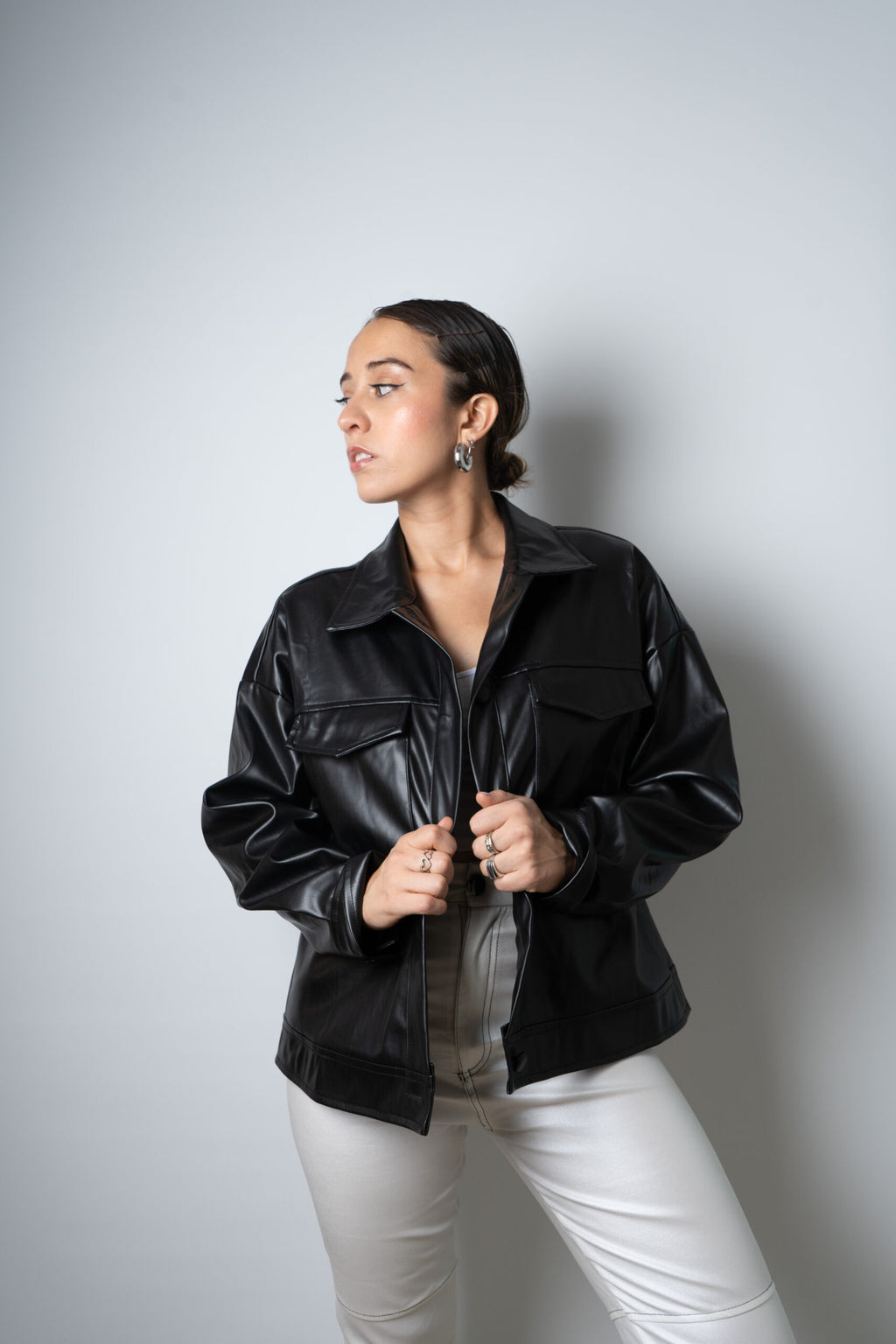 Chaqueta ECOCUERO - Negro