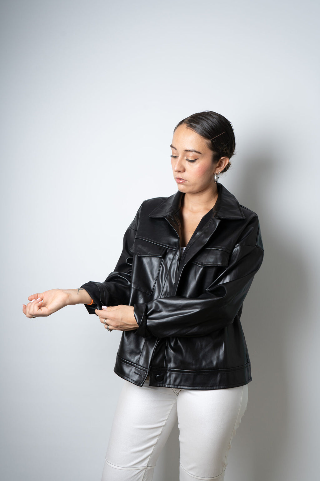 Chaqueta ECOCUERO - Negro