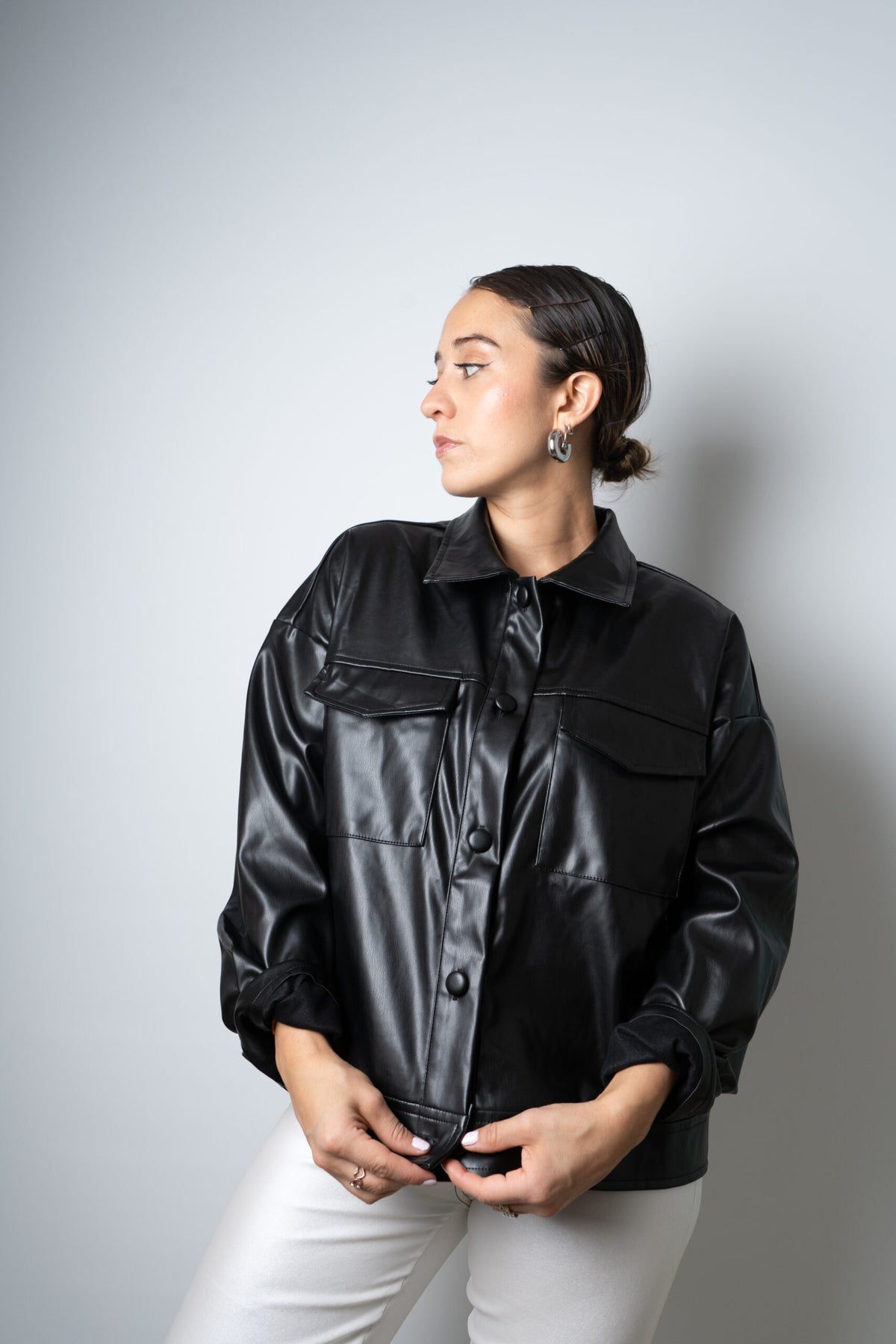Chaqueta ECOCUERO - Negro