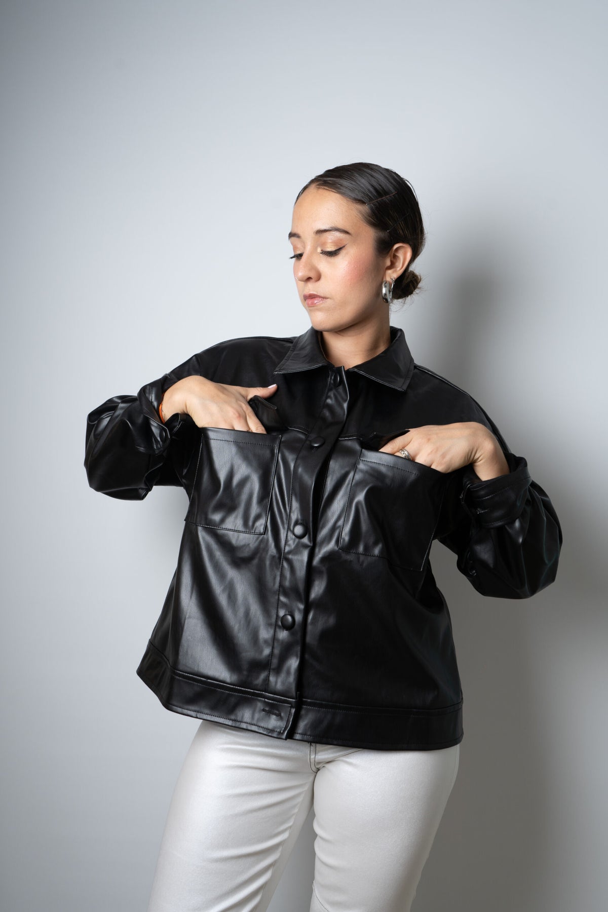 Chaqueta ECOCUERO - Negro