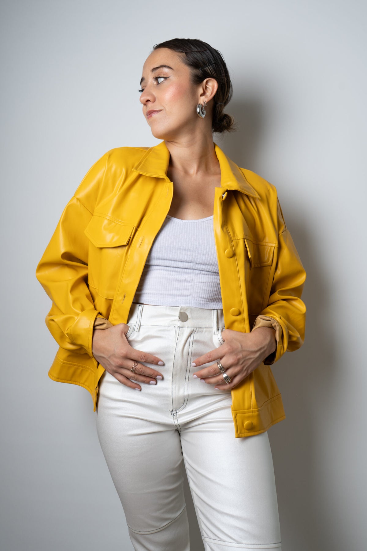 Chaqueta ECOCUERO - Amarillo