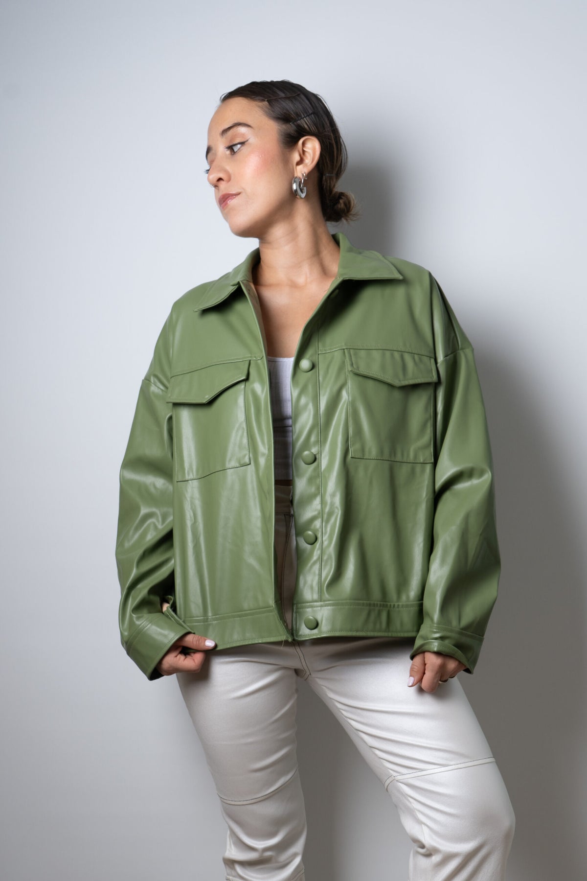 Chaqueta ECOCUERO - Verde