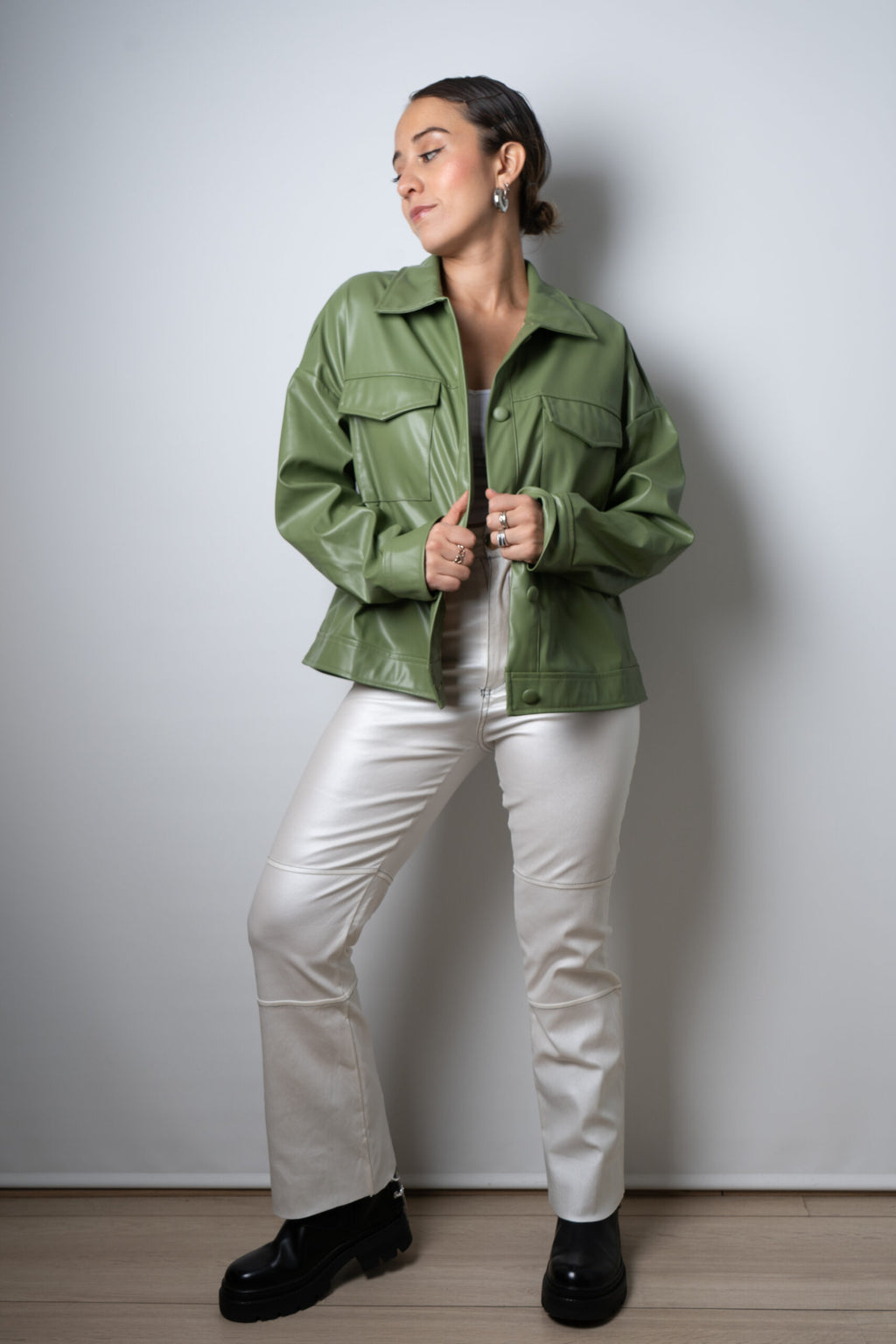 Chaqueta ECOCUERO - Verde