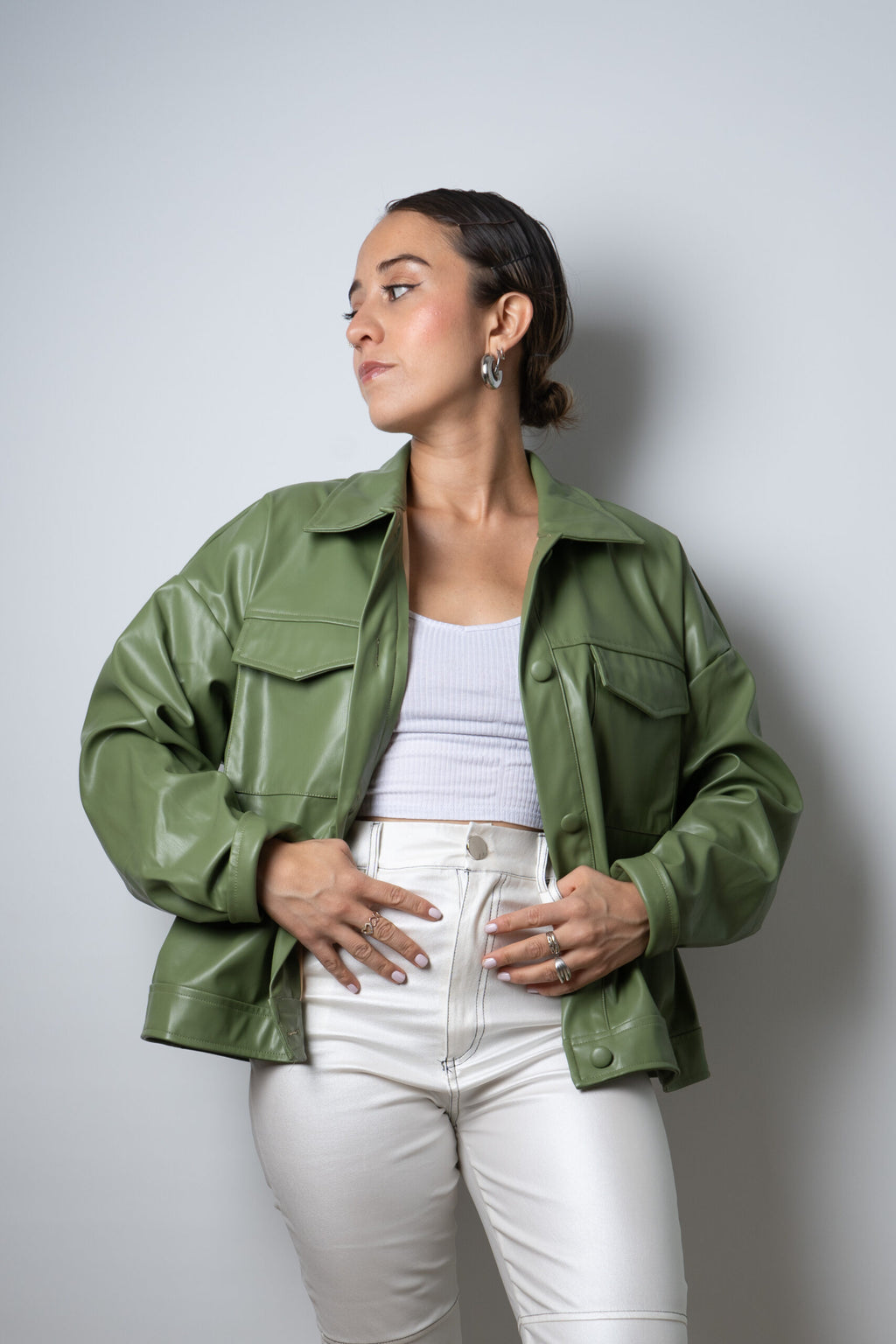Chaqueta ECOCUERO - Verde