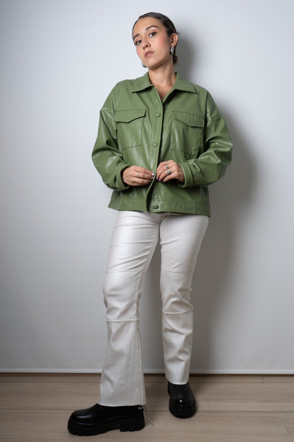 Chaqueta ECOCUERO - Verde