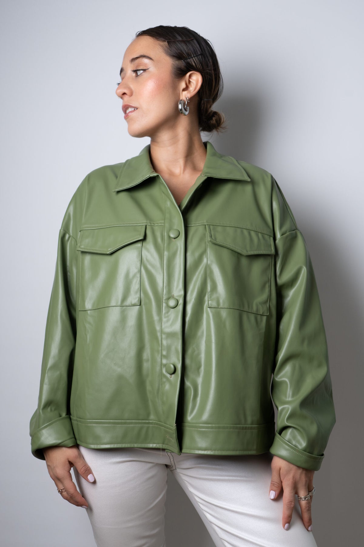 Chaqueta ECOCUERO - Verde