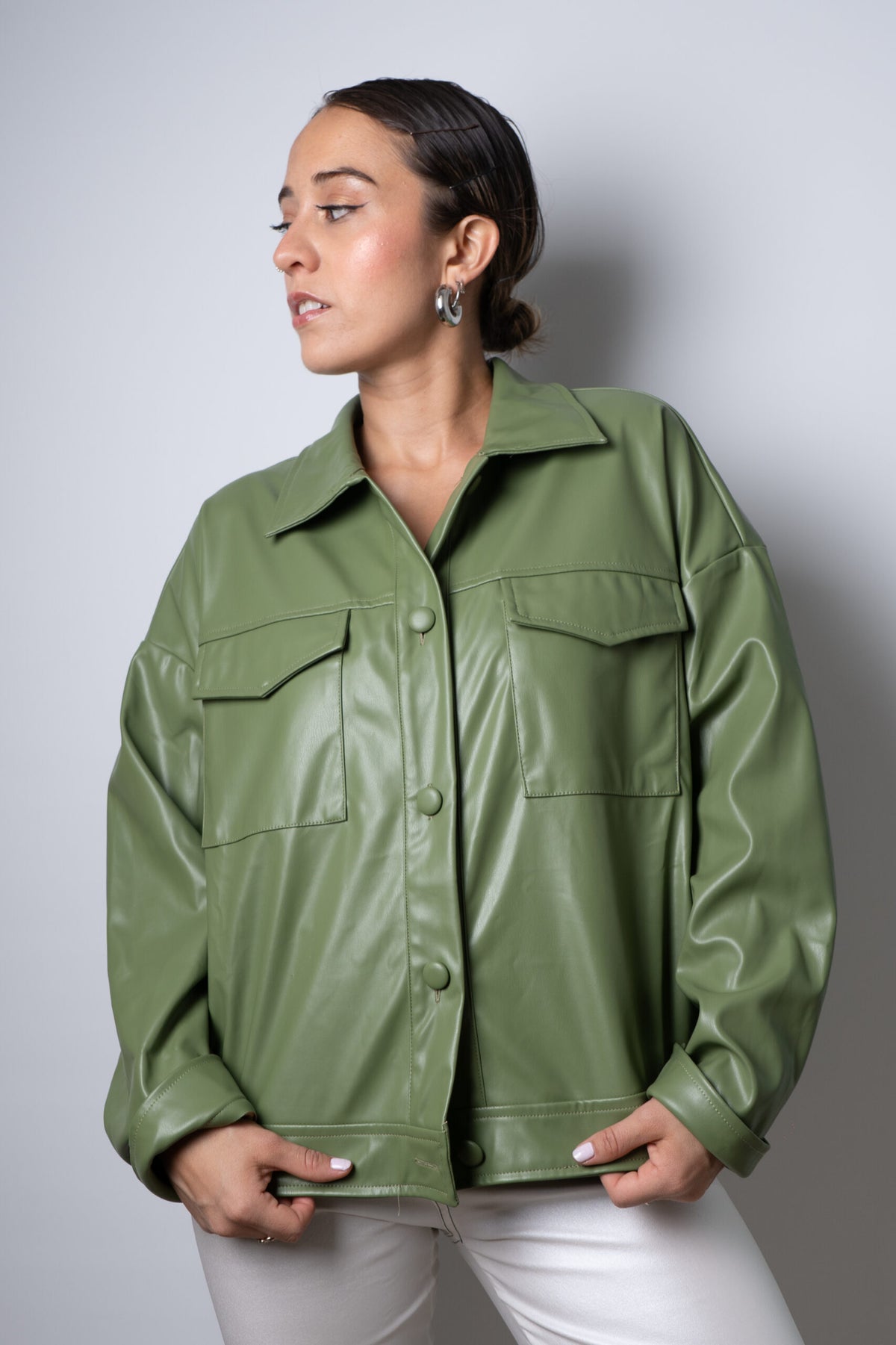Chaqueta ECOCUERO - Verde