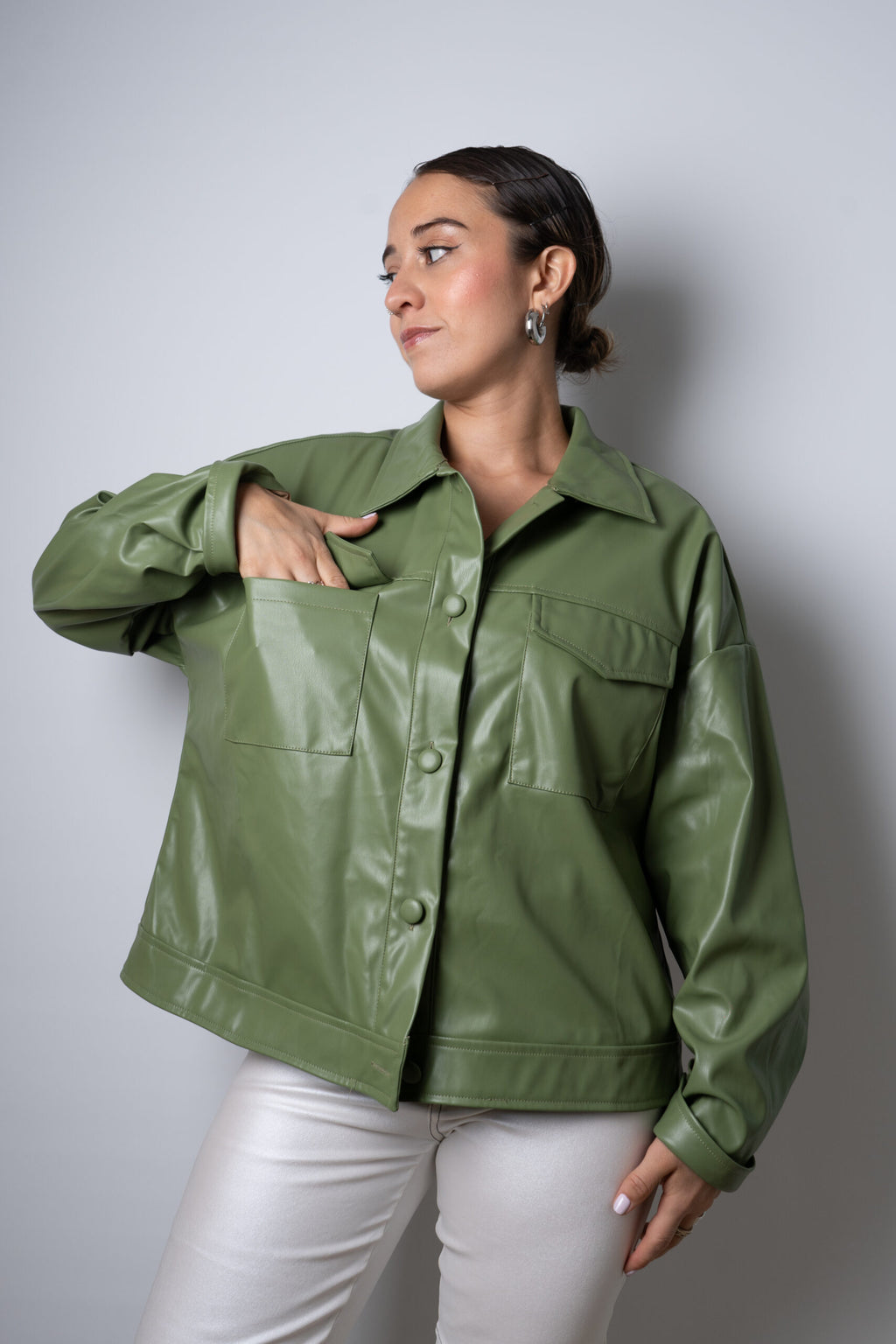 Chaqueta ECOCUERO - Verde