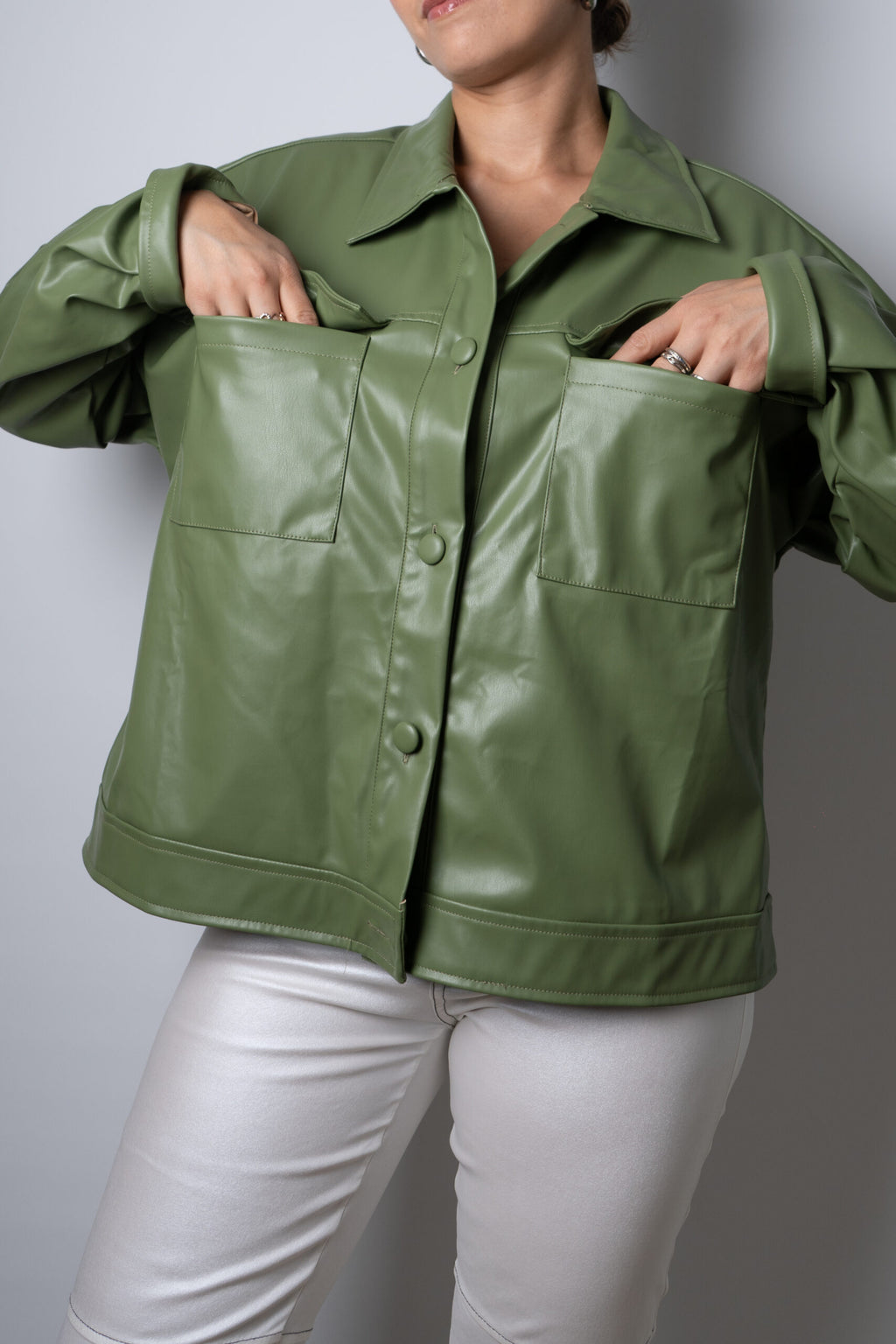 Chaqueta ECOCUERO - Verde