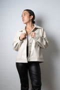 Chaqueta ECOCUERO - Crema