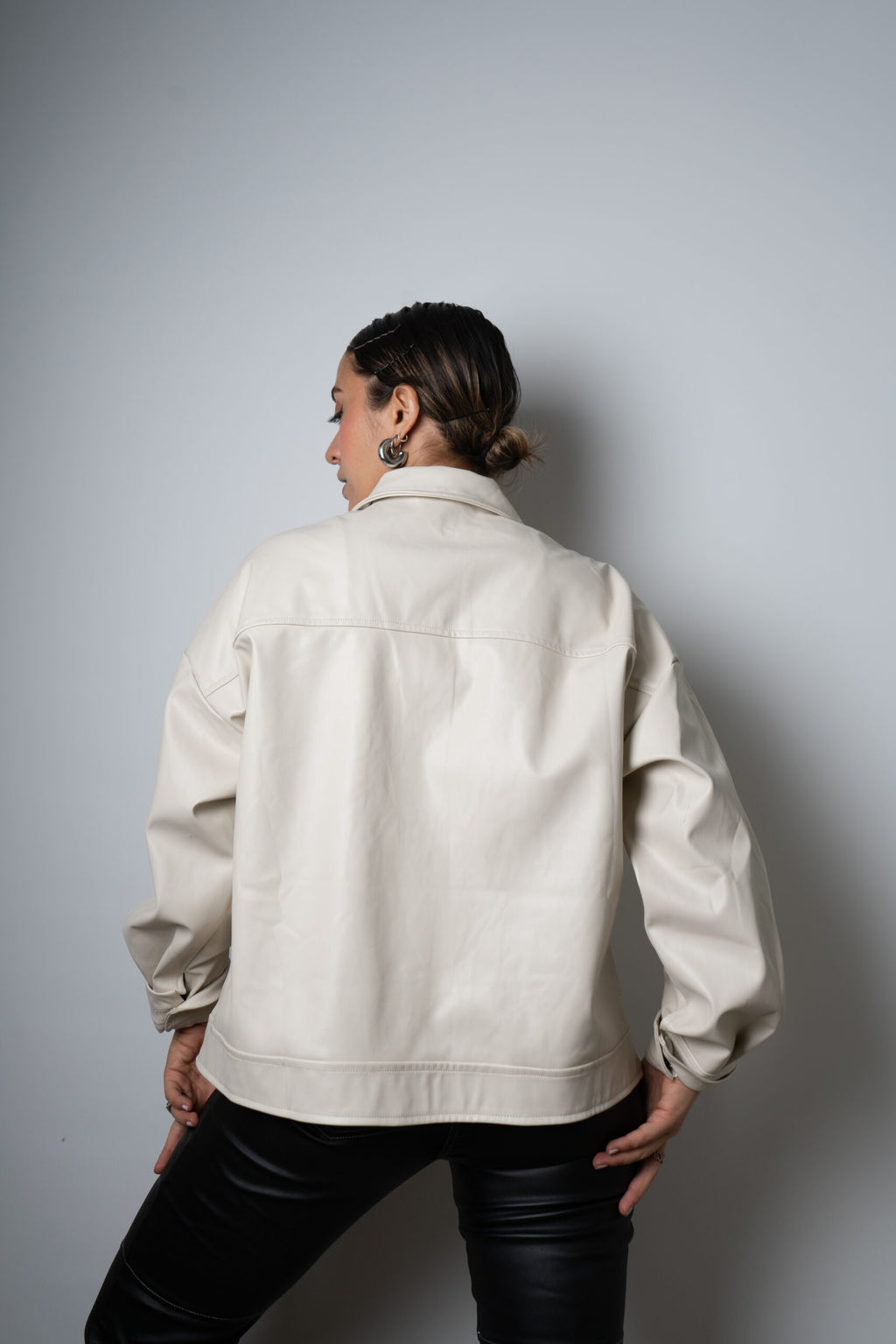 Chaqueta ECOCUERO - Crema