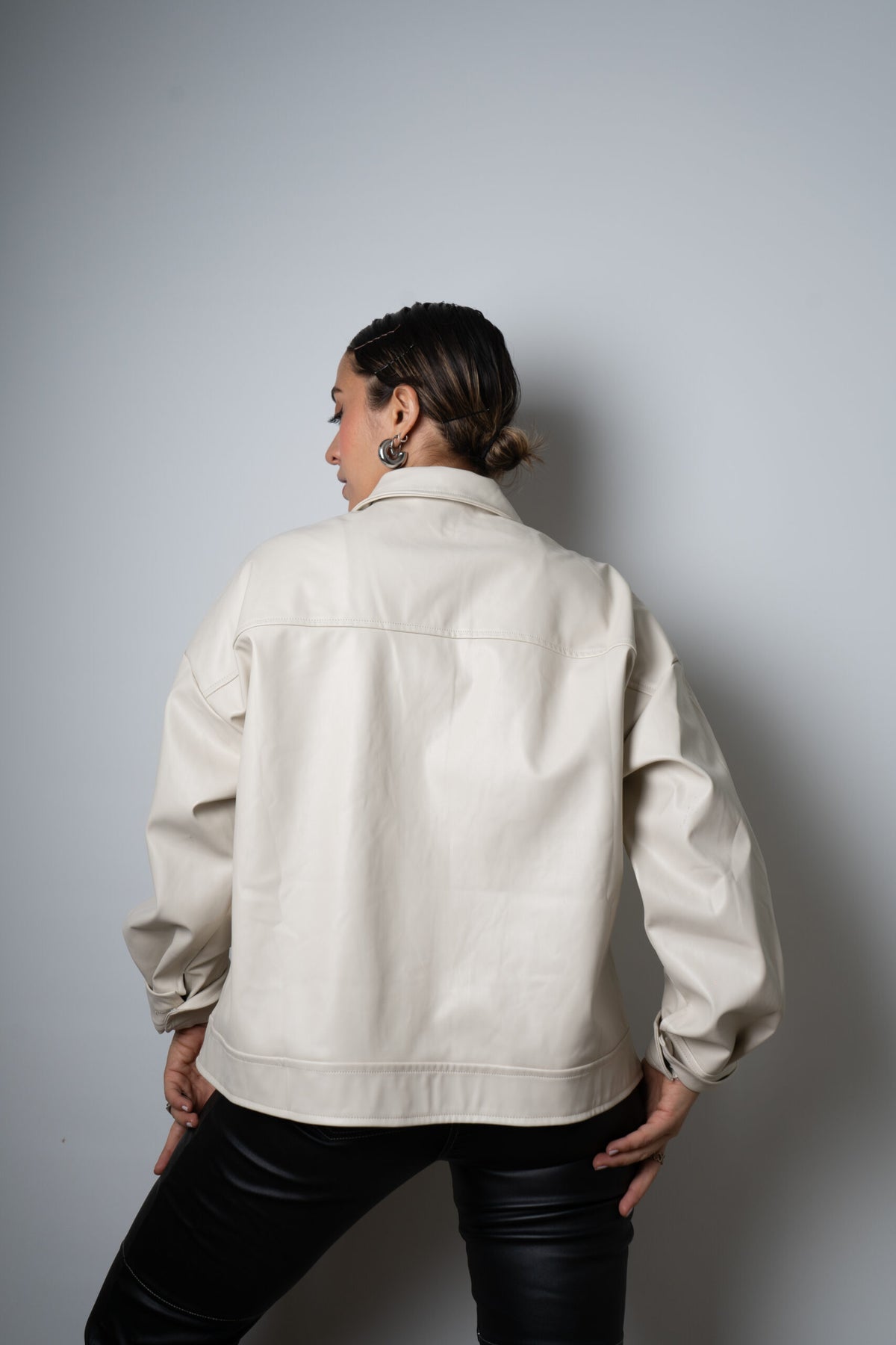Chaqueta ECOCUERO - Crema