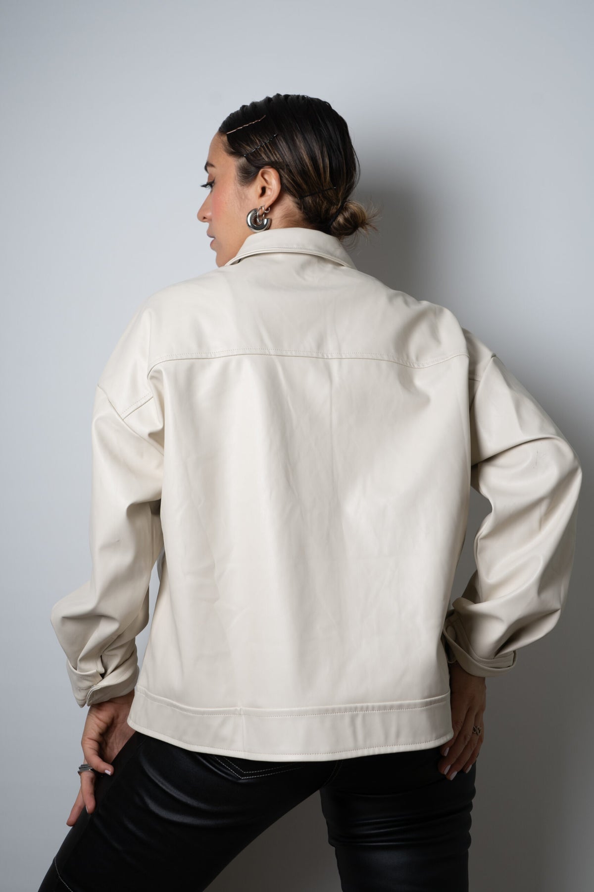 Chaqueta ECOCUERO - Crema