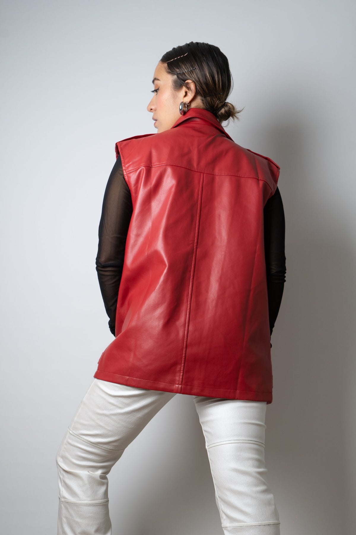 Chaqueta Aviadora - sin mangas- Rojo