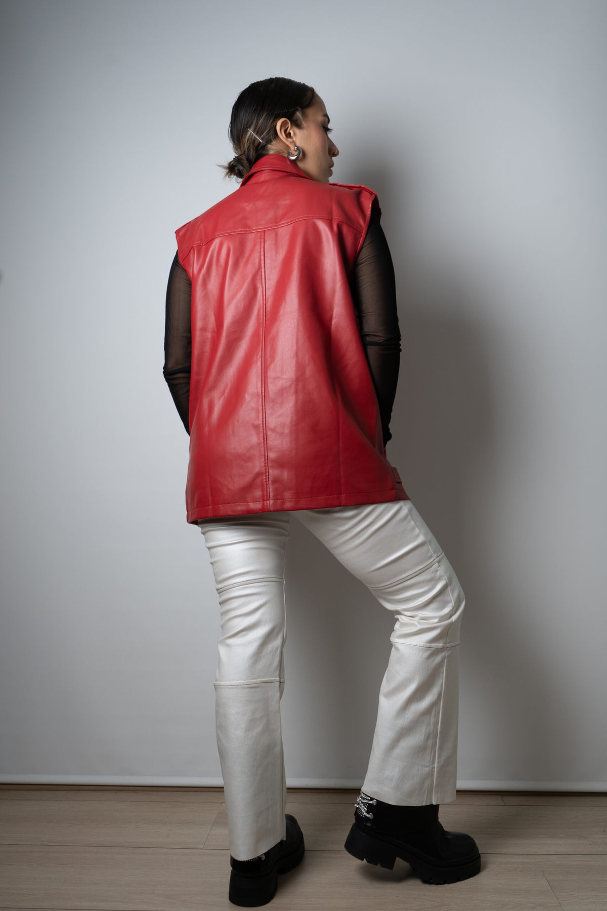 Chaqueta Aviadora - sin mangas- Rojo