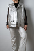 Chaqueta Aviadora - sin mangas- Plateada
