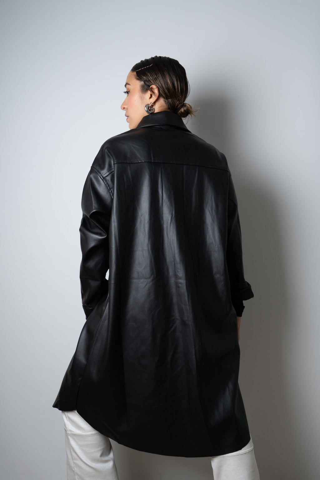 Chaquetón ECOCUERO - Negro