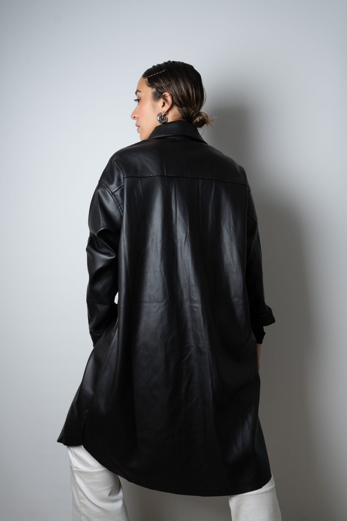 Chaquetón ECOCUERO - Negro