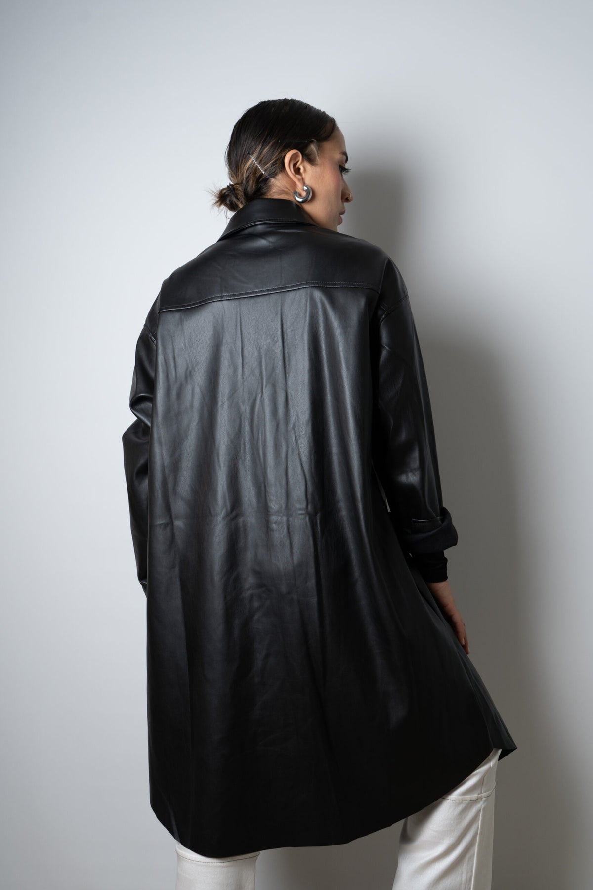Chaquetón ECOCUERO - Negro