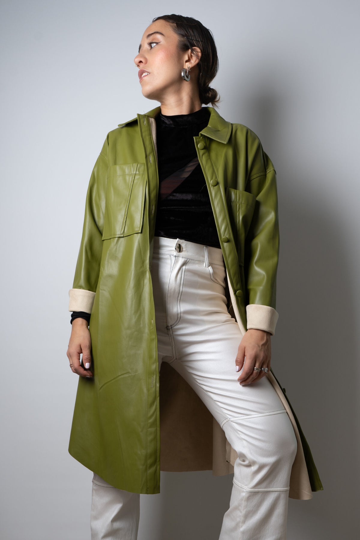 Chaquetón ECOCUERO - Verde