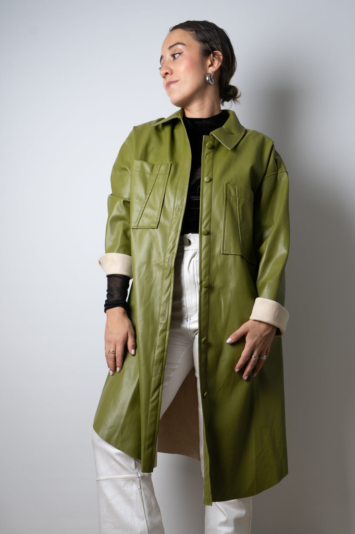 Chaquetón ECOCUERO - Verde