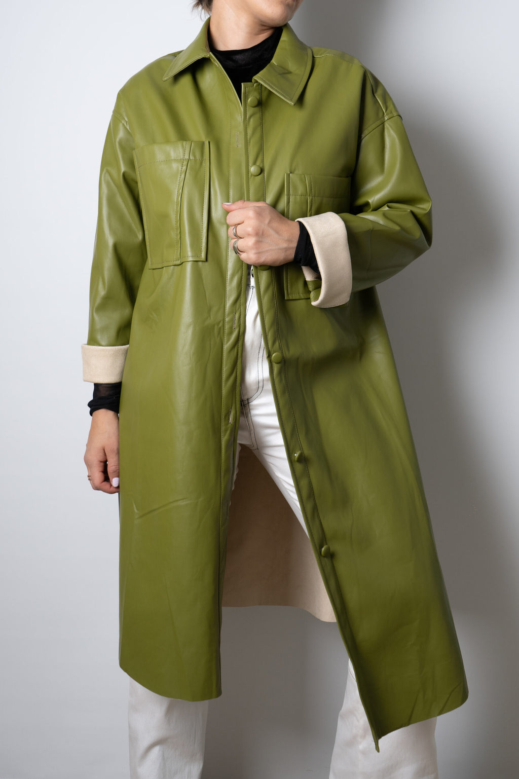 Chaquetón ECOCUERO - Verde