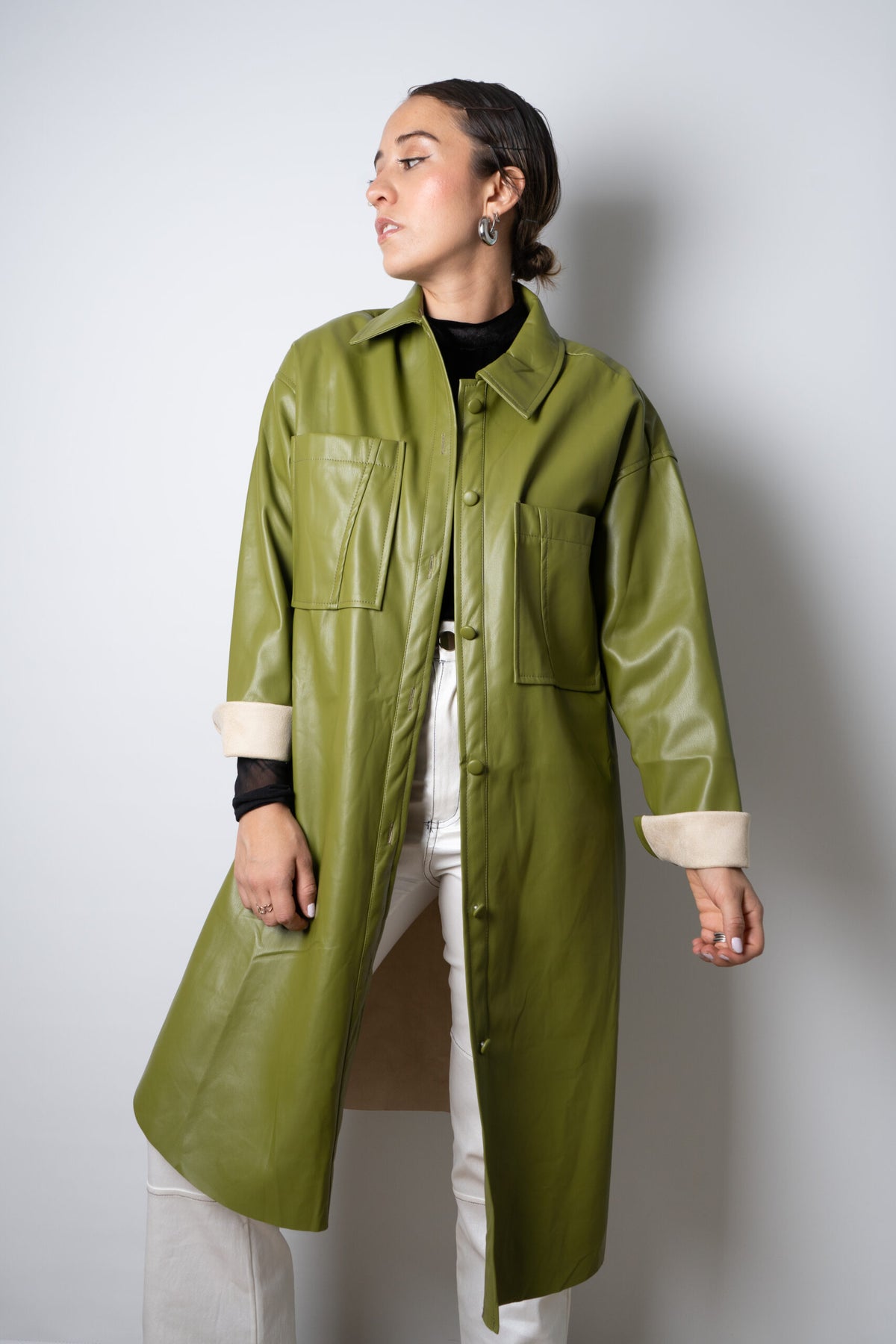 Chaquetón ECOCUERO - Verde