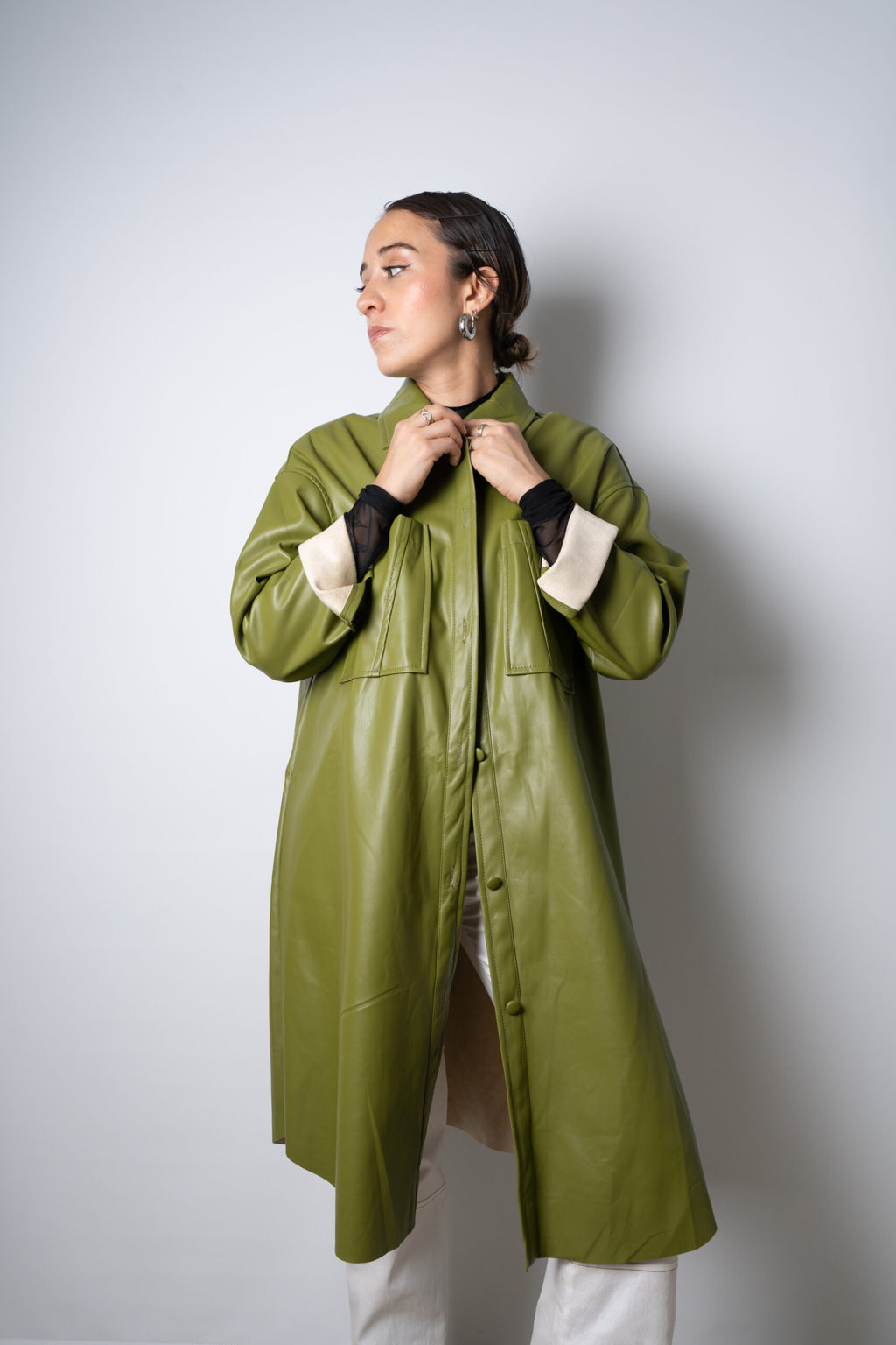 Chaquetón ECOCUERO - Verde