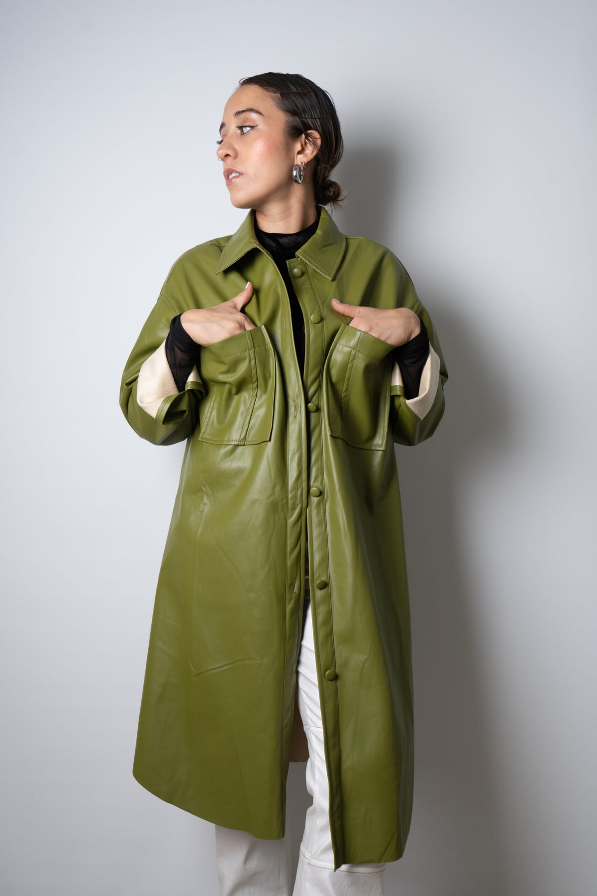 Chaquetón ECOCUERO - Verde