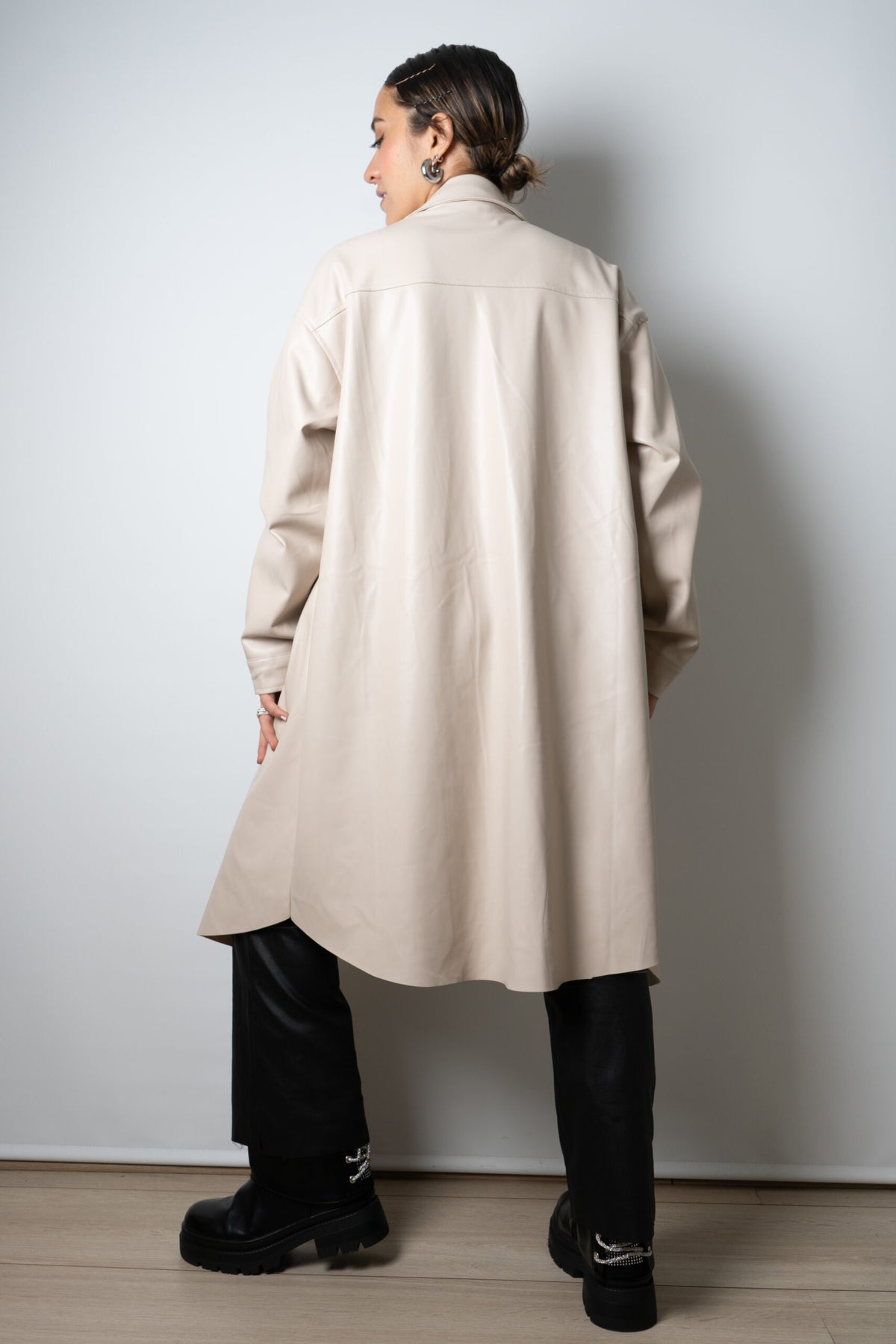 Chaquetón ECOCUERO - Crema