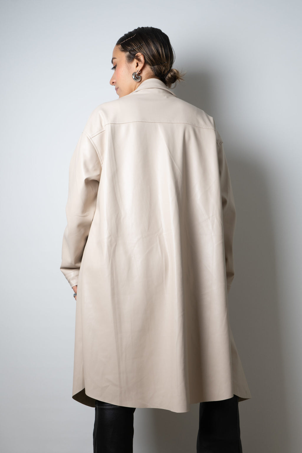 Chaquetón ECOCUERO - Crema
