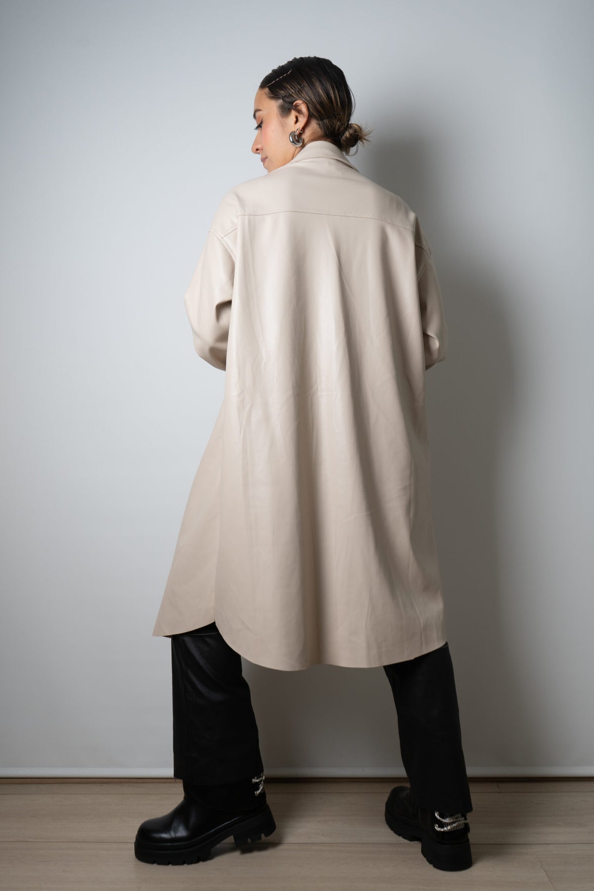 Chaquetón ECOCUERO - Crema
