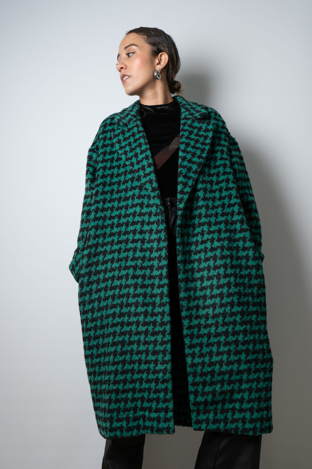 Chaquetón Lanilla - Verde con negro