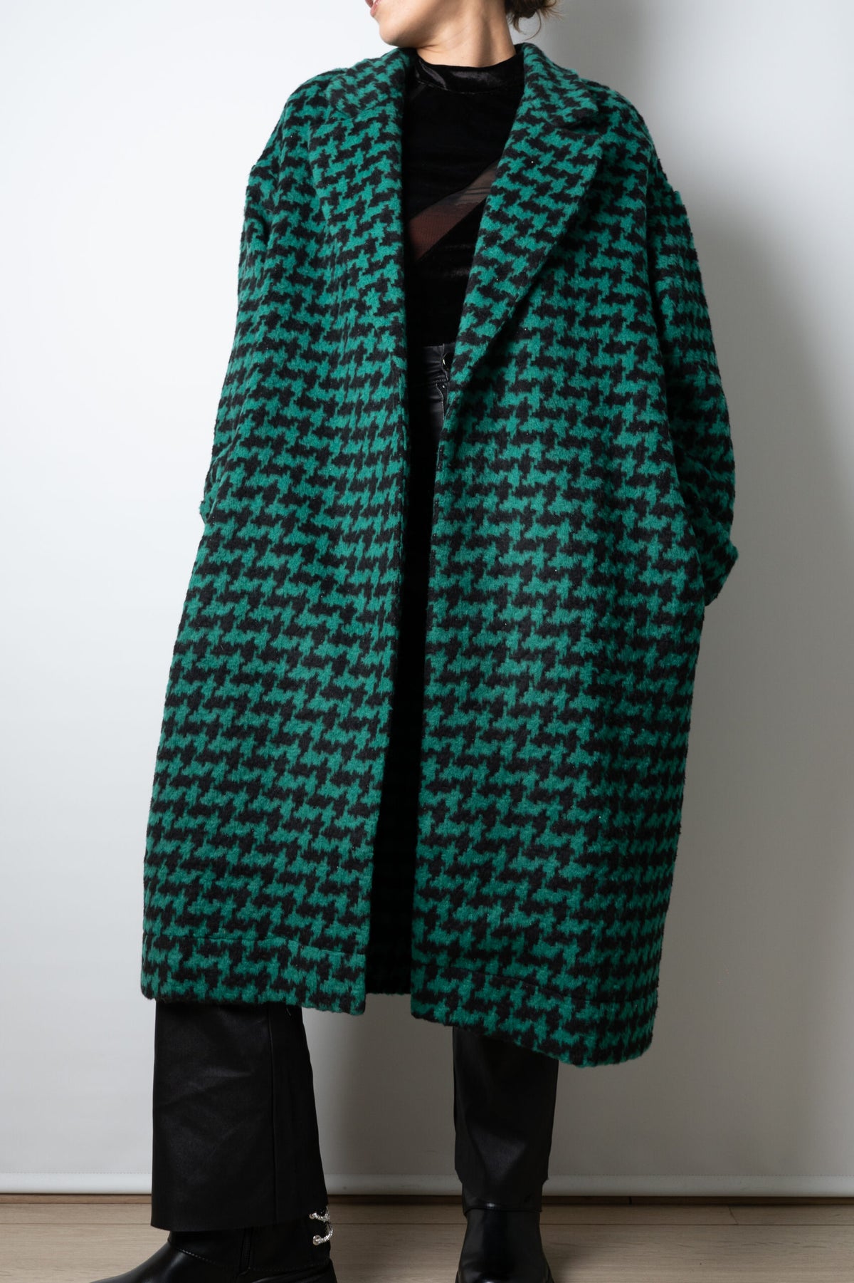 Chaquetón Lanilla - Verde con negro