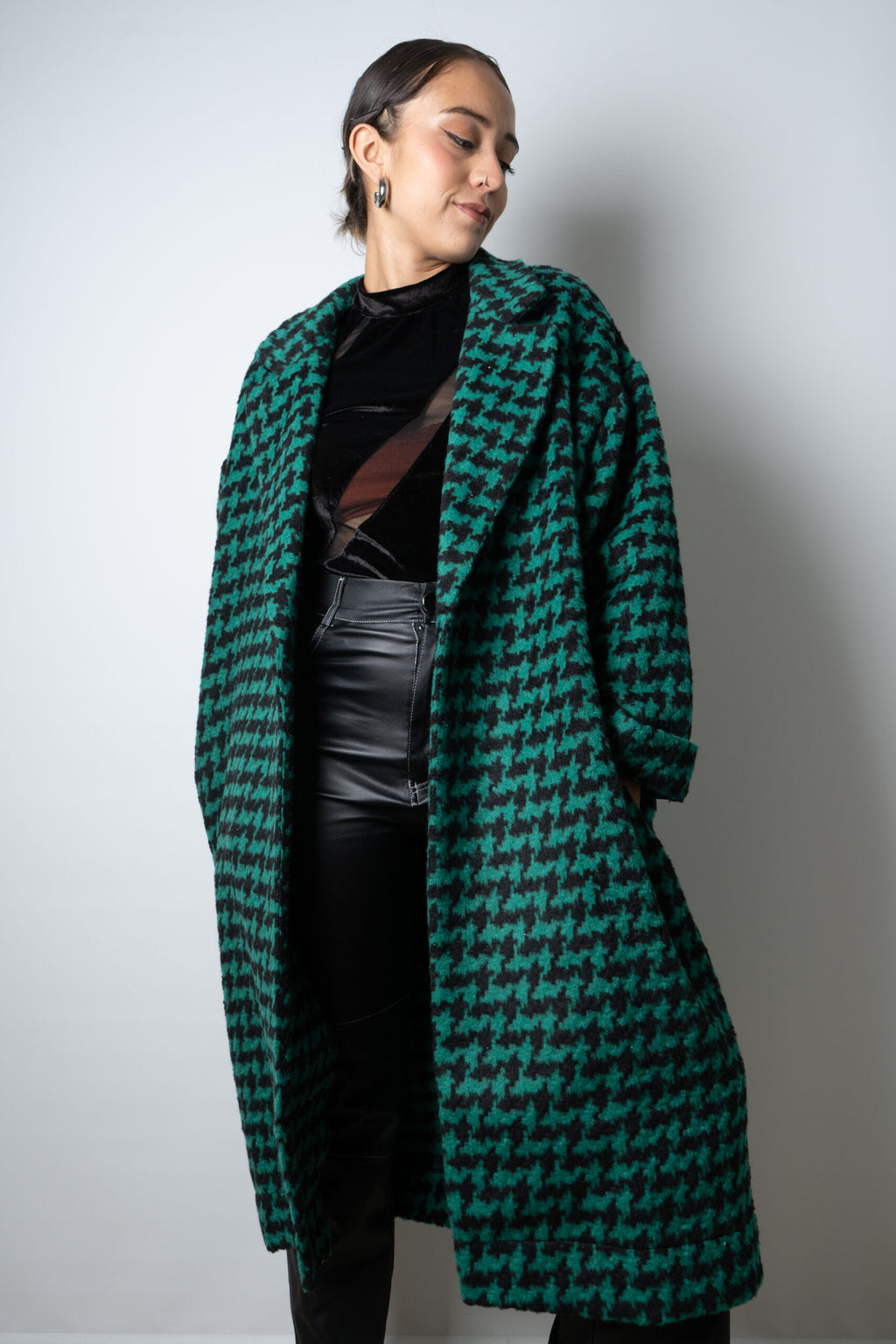 Chaquetón Lanilla - Verde con negro