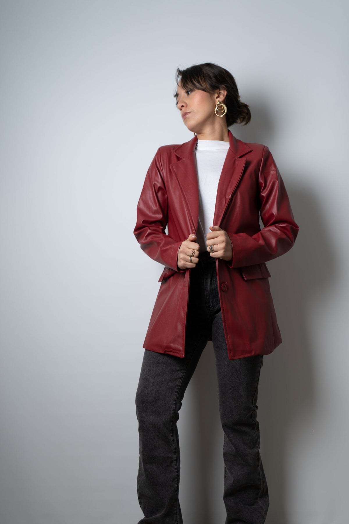 Blazer Ecocuero - Rojo