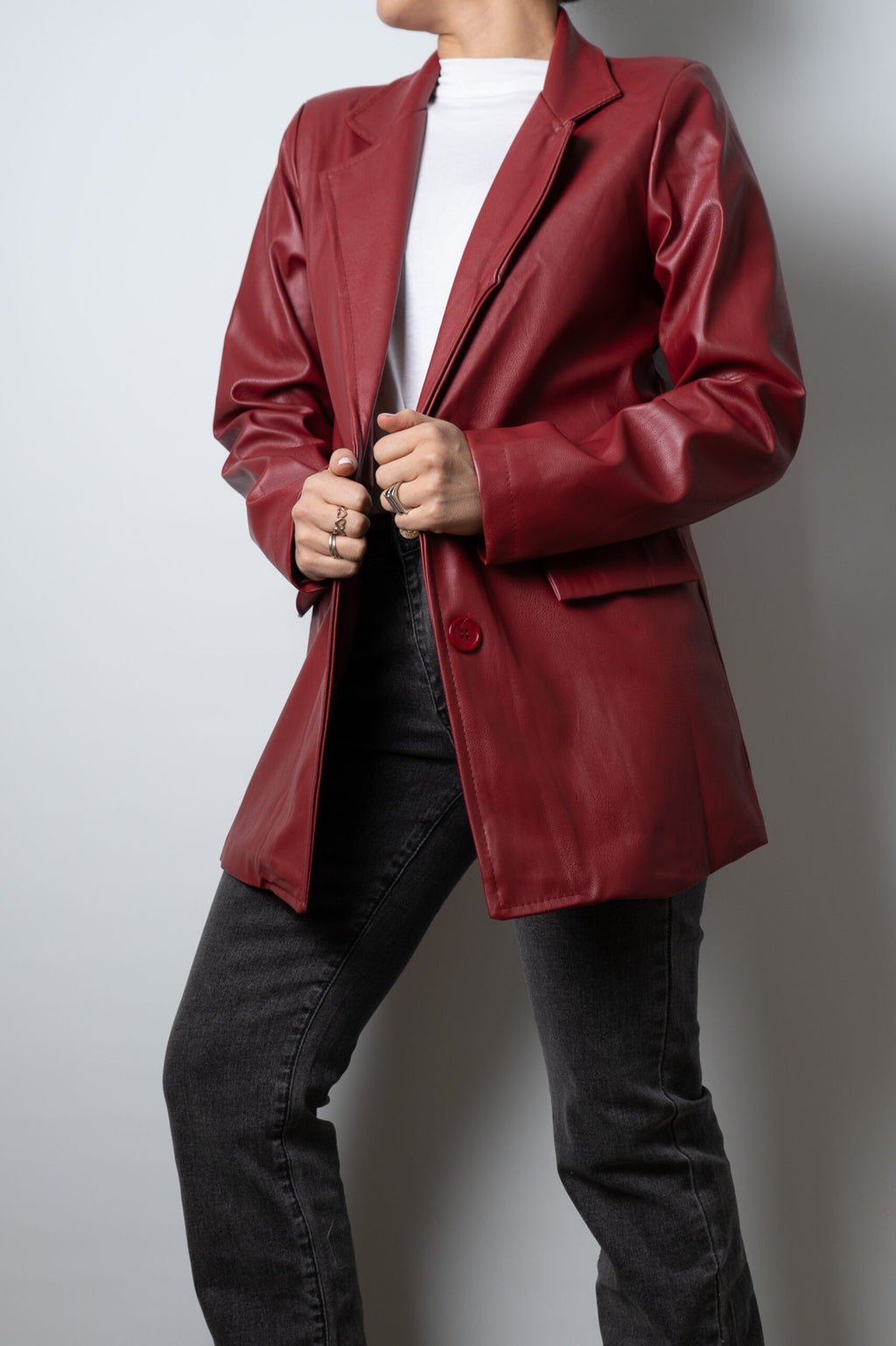 Blazer Ecocuero - Rojo