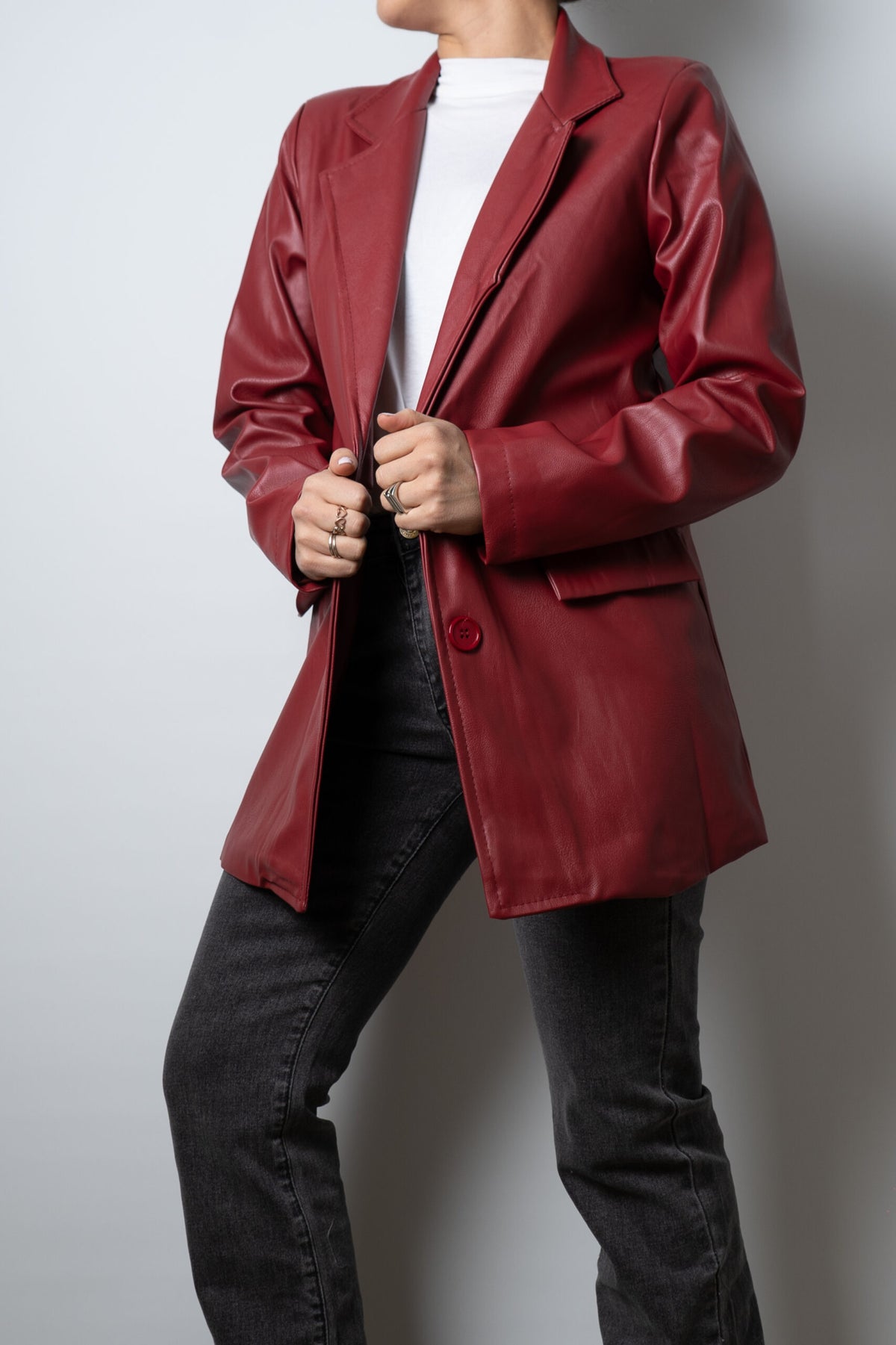 Blazer Ecocuero - Rojo