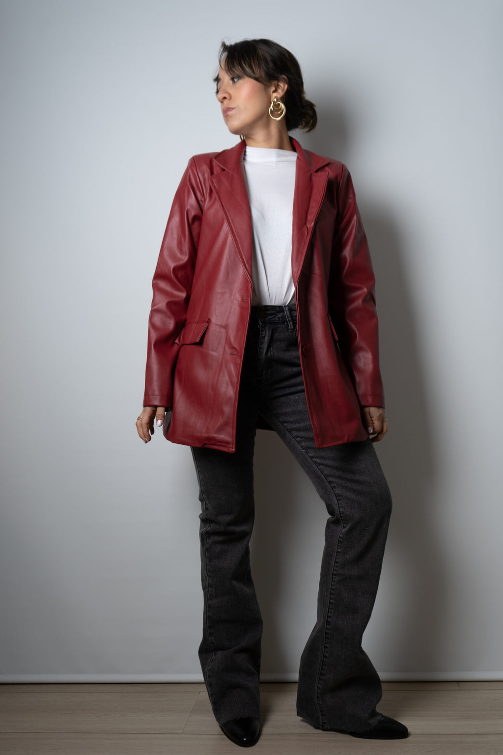Blazer Ecocuero - Rojo