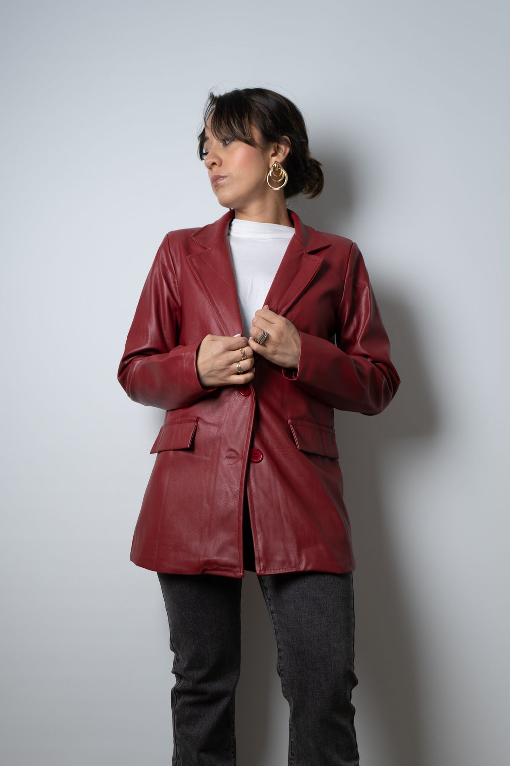 Blazer Ecocuero - Rojo