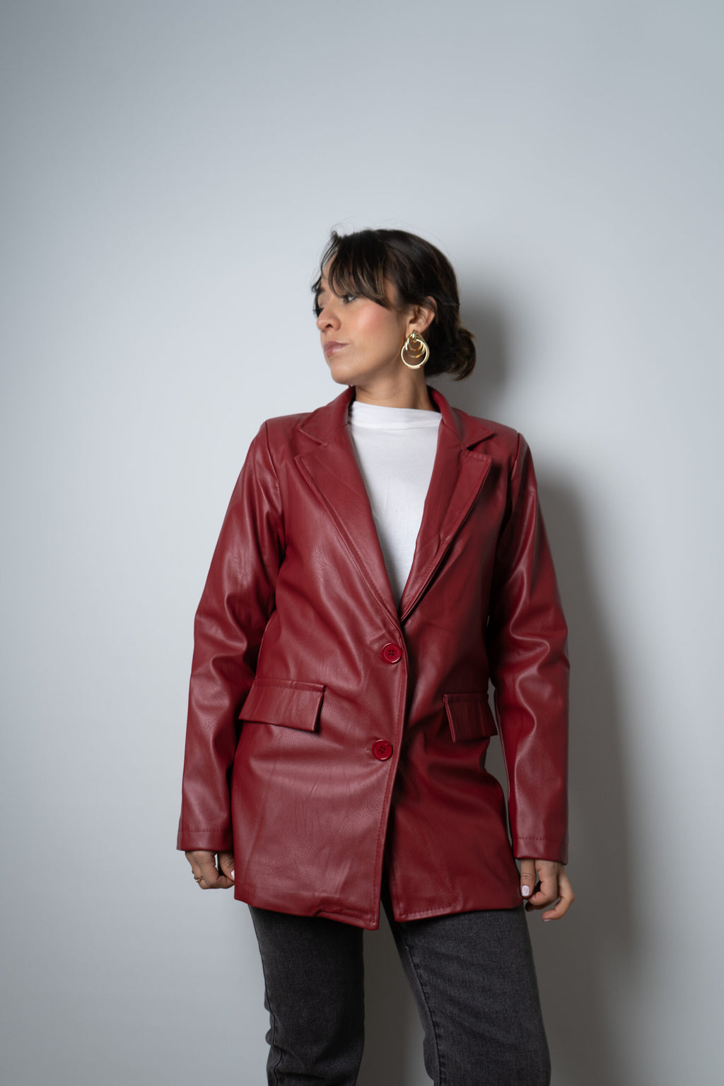 Blazer Ecocuero - Rojo