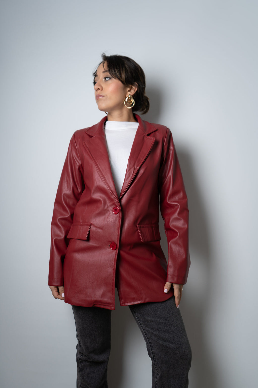 Blazer Ecocuero - Rojo