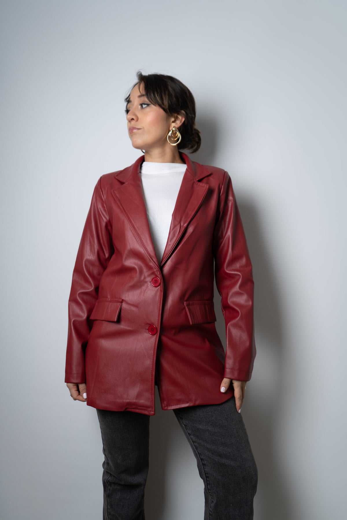Blazer Ecocuero - Rojo