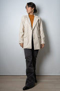 Blazer Ecocuero - Crema