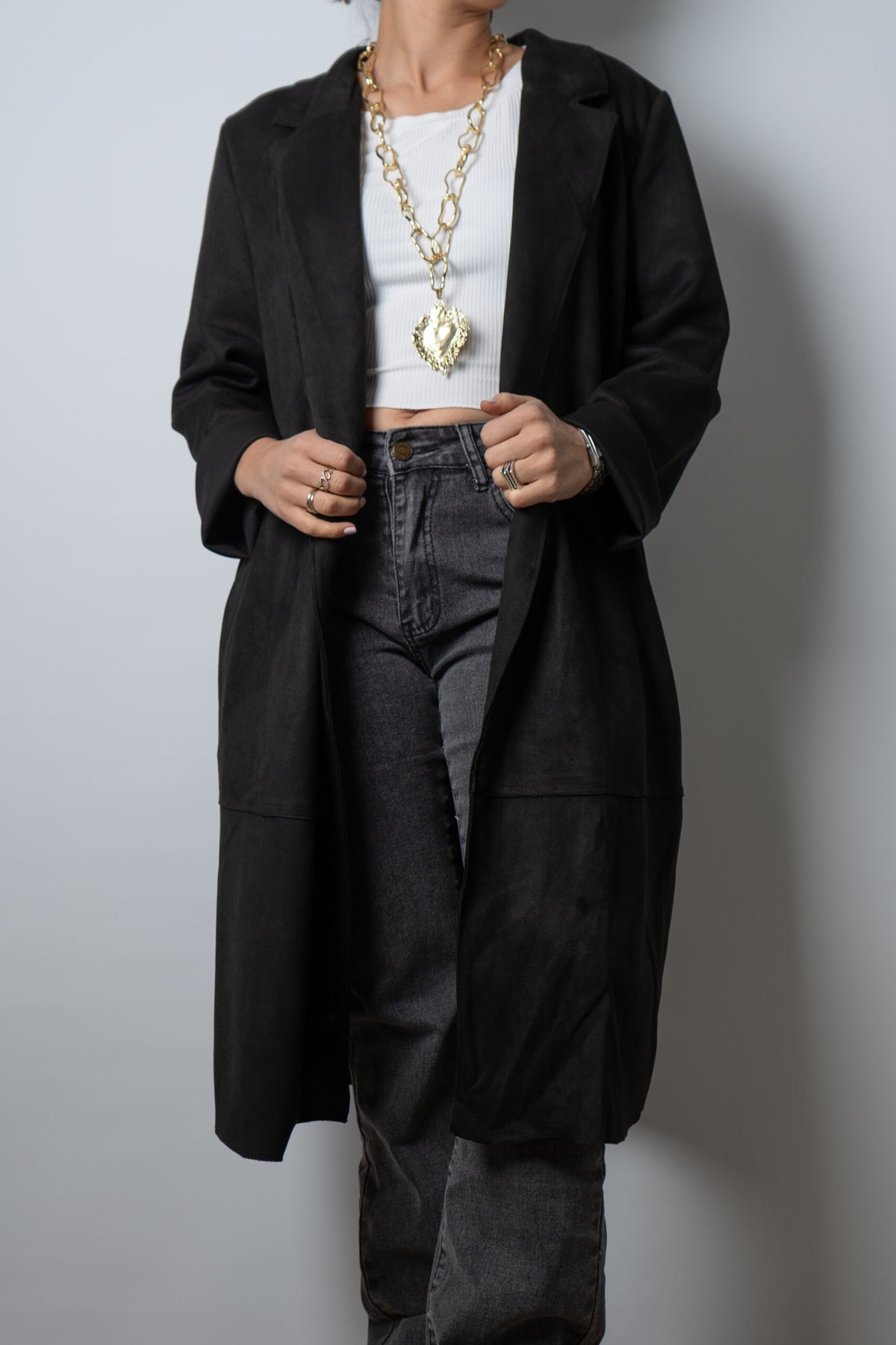 Chaqueta Gamuza - Negro