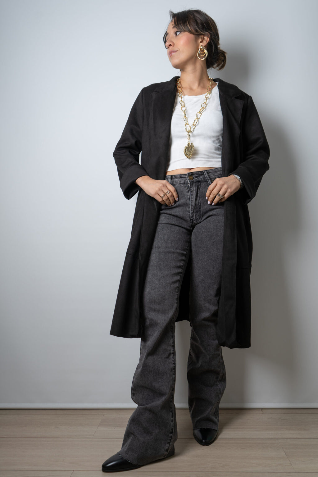Chaqueta Gamuza - Negro