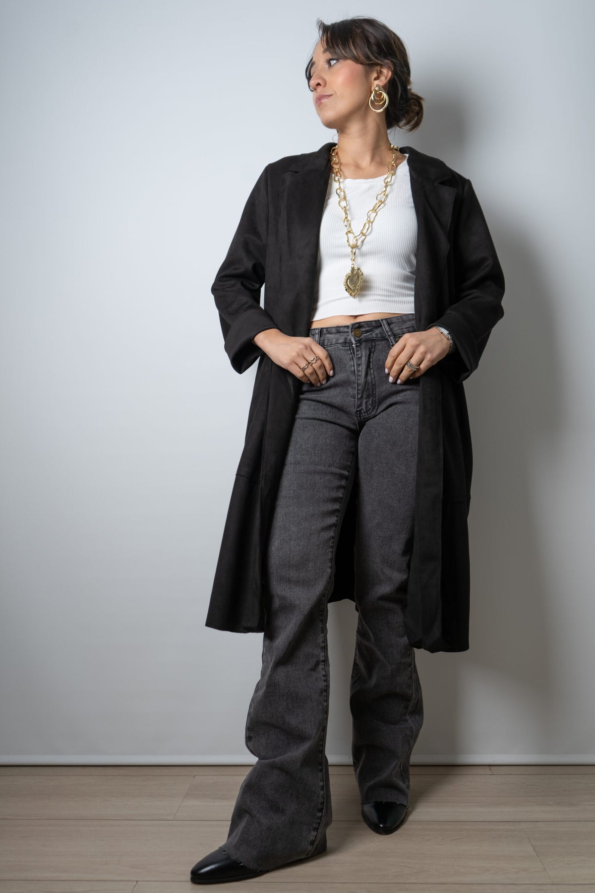 Chaqueta Gamuza - Negro