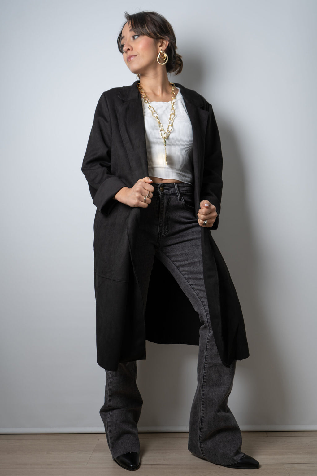 Chaqueta Gamuza - Negro