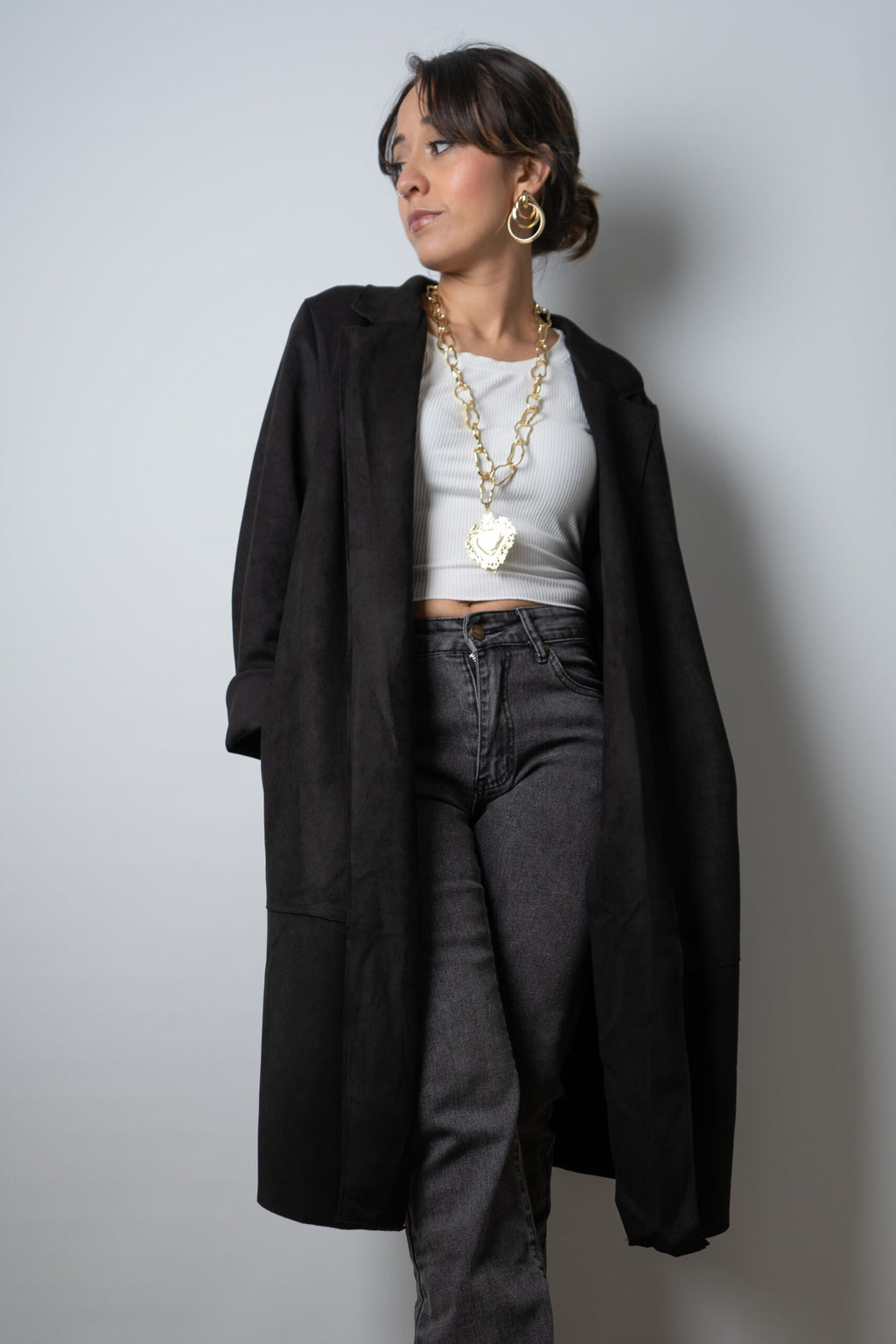 Chaqueta Gamuza - Negro