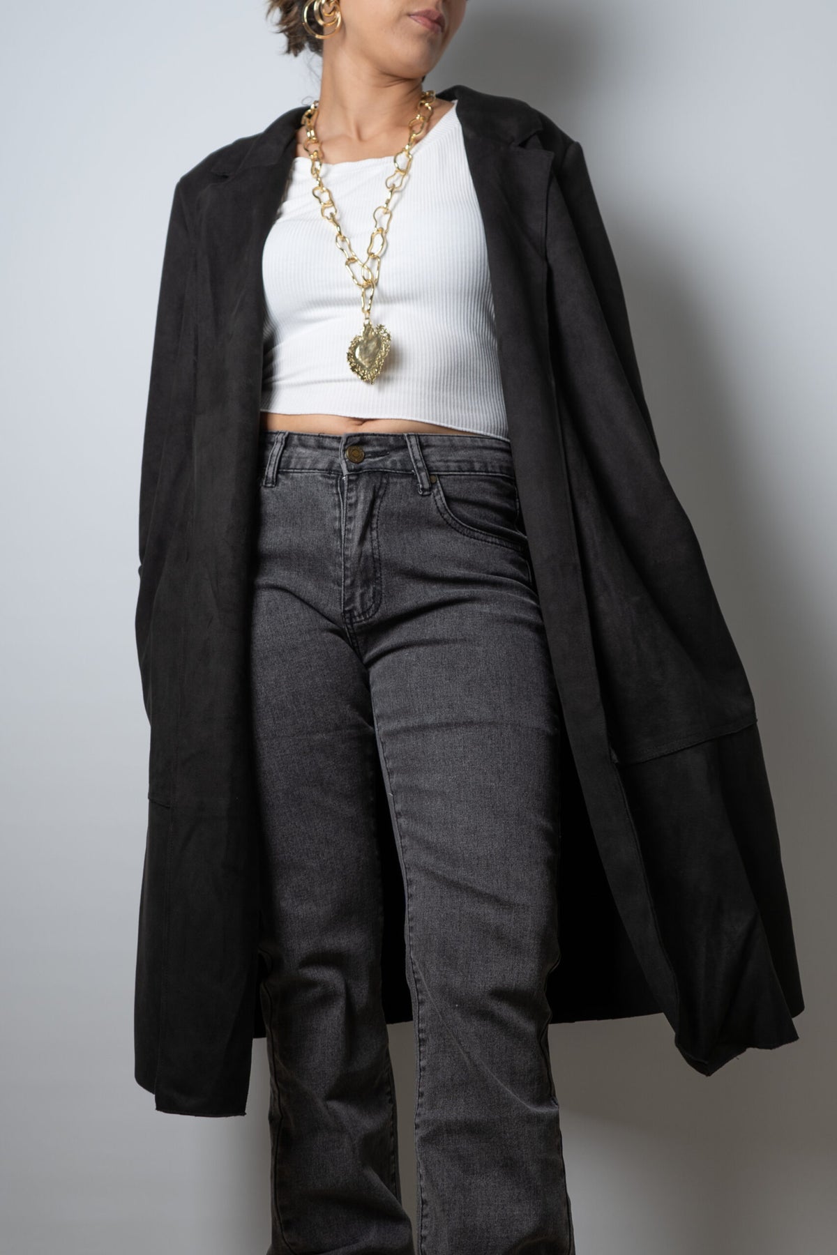 Chaqueta Gamuza - Negro